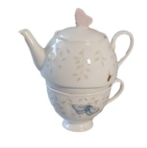 LENOX BUTTERFLY MEADOW STACKABLE TEA SET WITH CUP ONLY